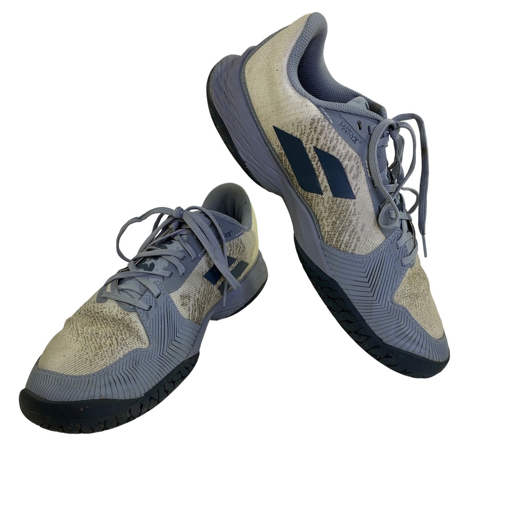 Babolat Jet Mach 3 All Court Men Tennis Shoes Grey Blue Size 10